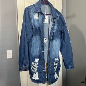 Stylish Distressed Denim Jacket